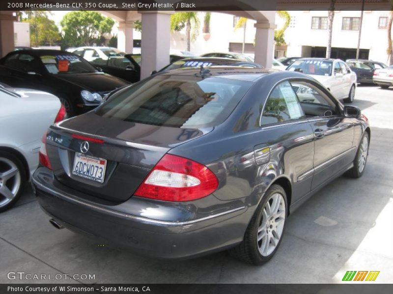Steel Grey Metallic / Black 2008 Mercedes-Benz CLK 350 Coupe