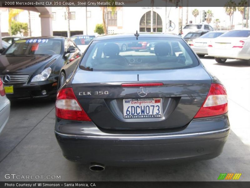 Steel Grey Metallic / Black 2008 Mercedes-Benz CLK 350 Coupe