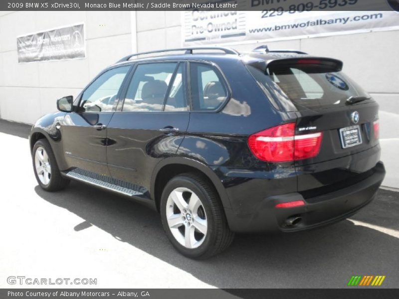 Monaco Blue Metallic / Saddle Brown Nevada Leather 2009 BMW X5 xDrive30i