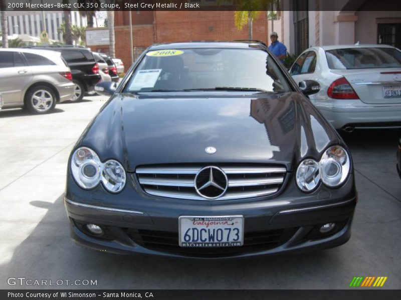 Steel Grey Metallic / Black 2008 Mercedes-Benz CLK 350 Coupe