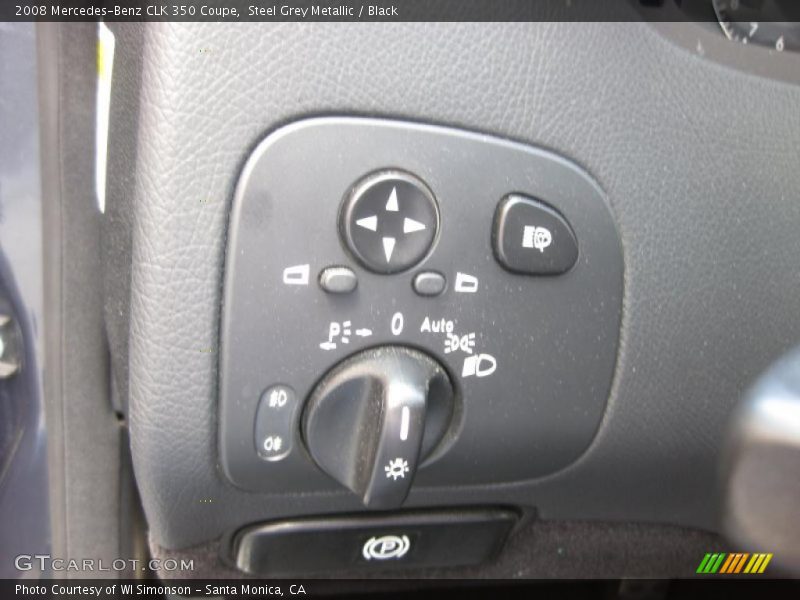 Steel Grey Metallic / Black 2008 Mercedes-Benz CLK 350 Coupe