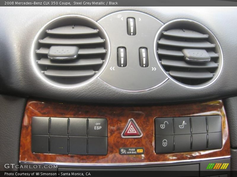 Steel Grey Metallic / Black 2008 Mercedes-Benz CLK 350 Coupe