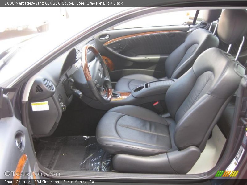 Steel Grey Metallic / Black 2008 Mercedes-Benz CLK 350 Coupe