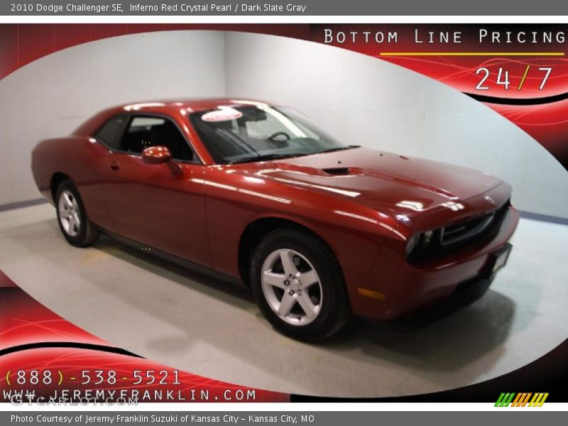 Inferno Red Crystal Pearl / Dark Slate Gray 2010 Dodge Challenger SE