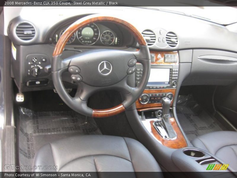 Steel Grey Metallic / Black 2008 Mercedes-Benz CLK 350 Coupe