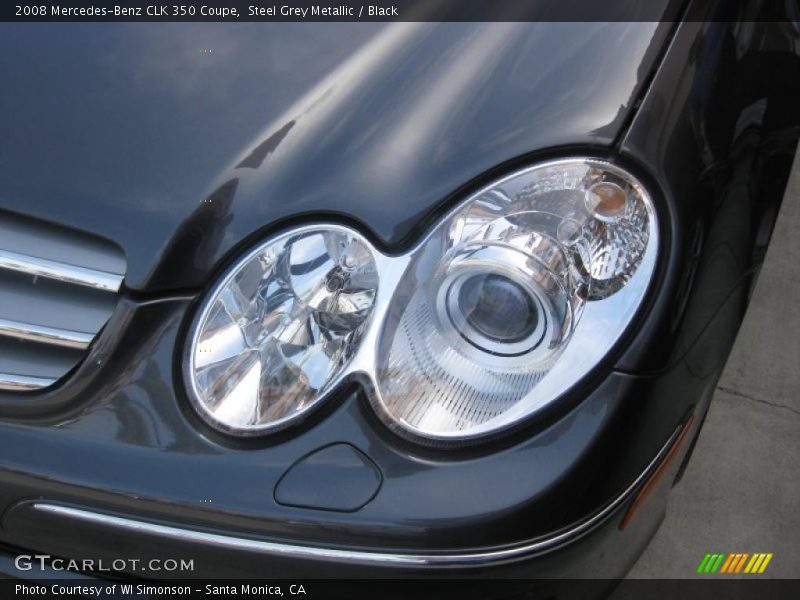 Steel Grey Metallic / Black 2008 Mercedes-Benz CLK 350 Coupe