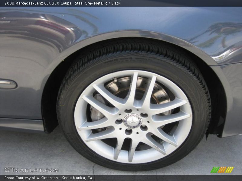 Steel Grey Metallic / Black 2008 Mercedes-Benz CLK 350 Coupe