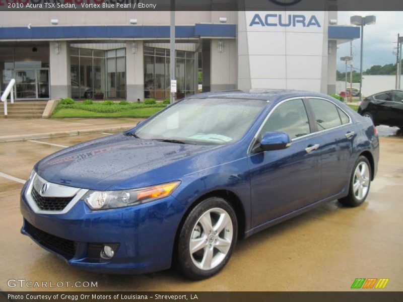Vortex Blue Pearl / Ebony 2010 Acura TSX Sedan