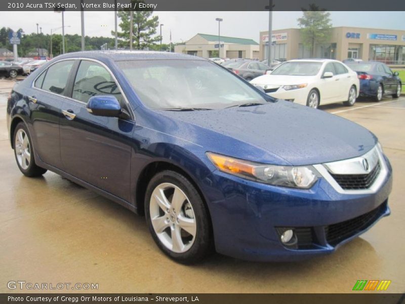 Vortex Blue Pearl / Ebony 2010 Acura TSX Sedan