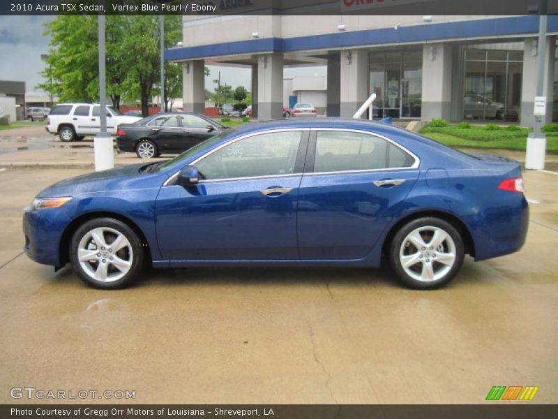 Vortex Blue Pearl / Ebony 2010 Acura TSX Sedan
