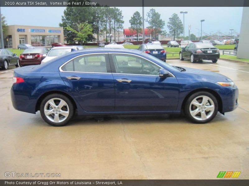 Vortex Blue Pearl / Ebony 2010 Acura TSX Sedan
