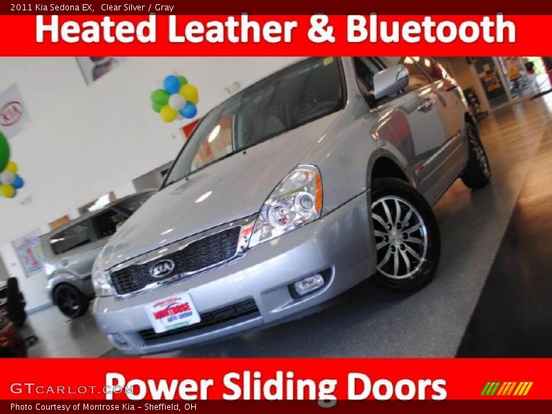 Clear Silver / Gray 2011 Kia Sedona EX