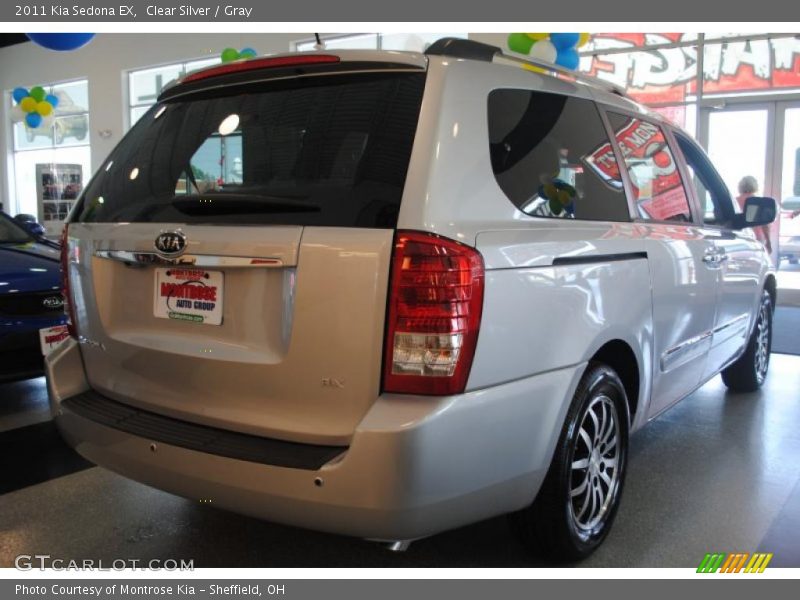 Clear Silver / Gray 2011 Kia Sedona EX