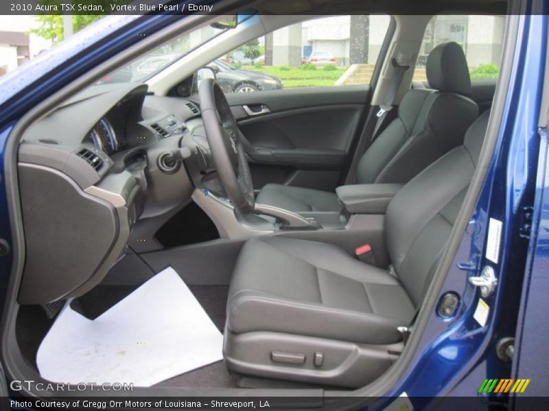 Vortex Blue Pearl / Ebony 2010 Acura TSX Sedan
