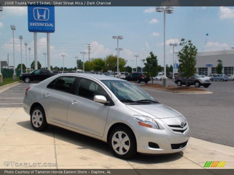 Silver Streak Mica / Dark Charcoal 2008 Toyota Yaris S Sedan