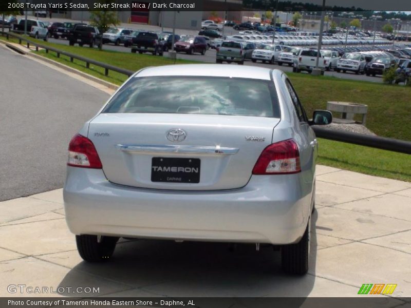 Silver Streak Mica / Dark Charcoal 2008 Toyota Yaris S Sedan