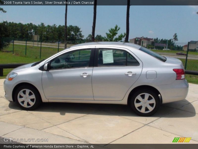 Silver Streak Mica / Dark Charcoal 2008 Toyota Yaris S Sedan