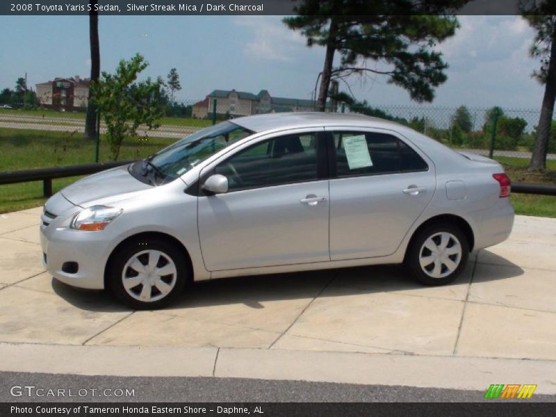 Silver Streak Mica / Dark Charcoal 2008 Toyota Yaris S Sedan