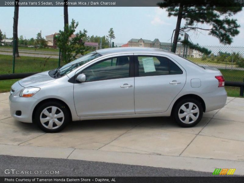 Silver Streak Mica / Dark Charcoal 2008 Toyota Yaris S Sedan