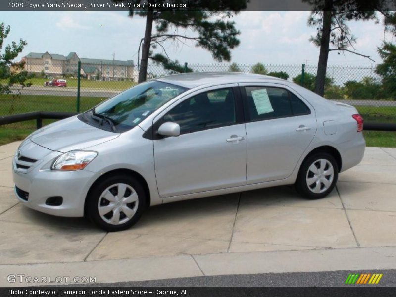 Silver Streak Mica / Dark Charcoal 2008 Toyota Yaris S Sedan