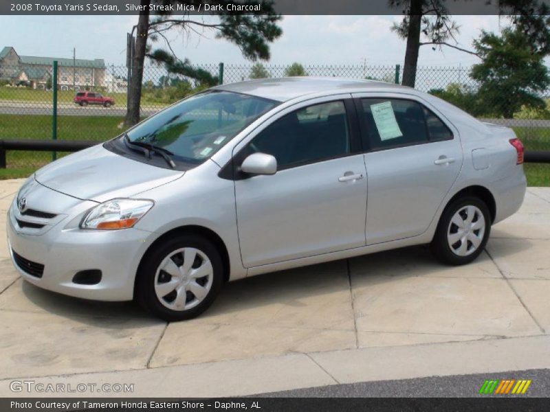 Silver Streak Mica / Dark Charcoal 2008 Toyota Yaris S Sedan