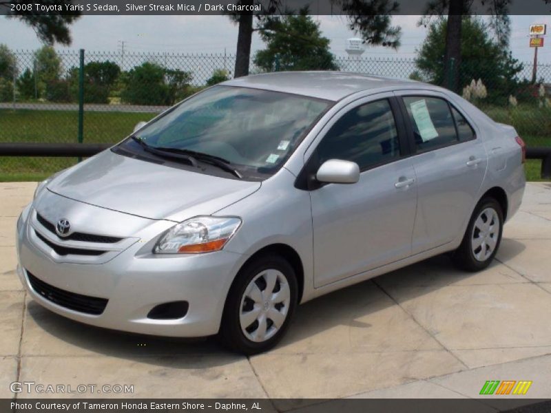 Silver Streak Mica / Dark Charcoal 2008 Toyota Yaris S Sedan