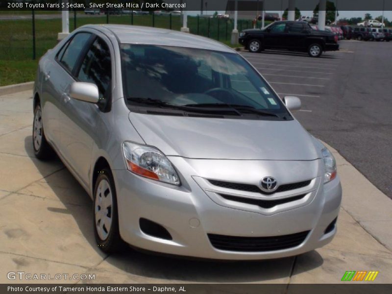 Silver Streak Mica / Dark Charcoal 2008 Toyota Yaris S Sedan
