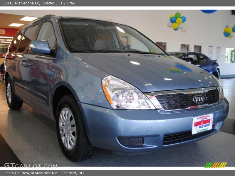 Glacier Blue / Gray 2011 Kia Sedona LX