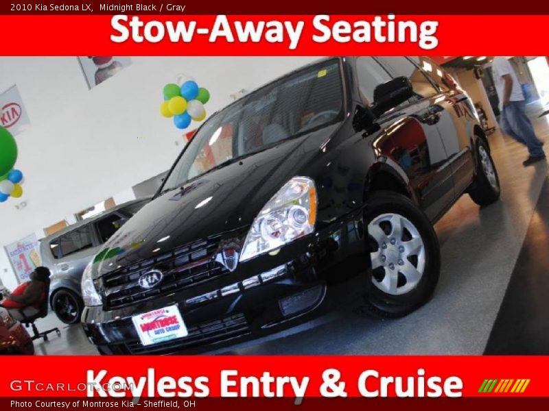 Midnight Black / Gray 2010 Kia Sedona LX