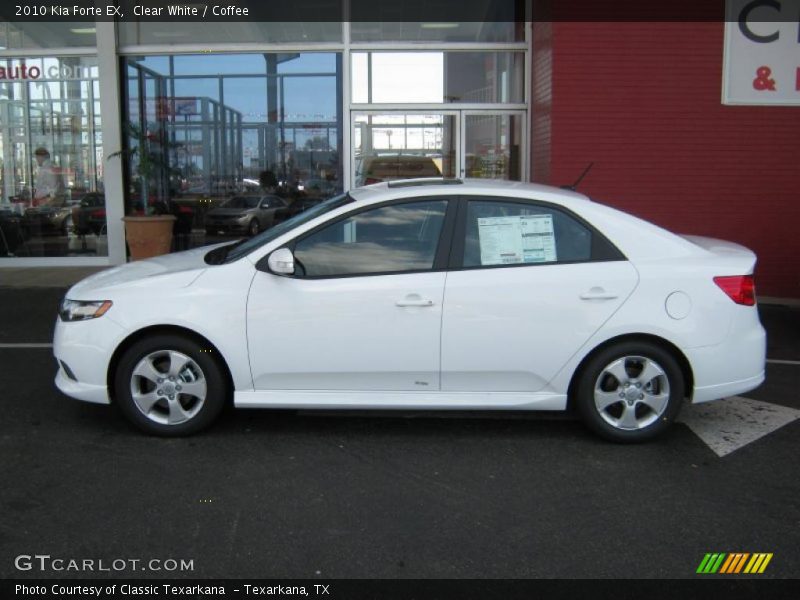 Clear White / Coffee 2010 Kia Forte EX