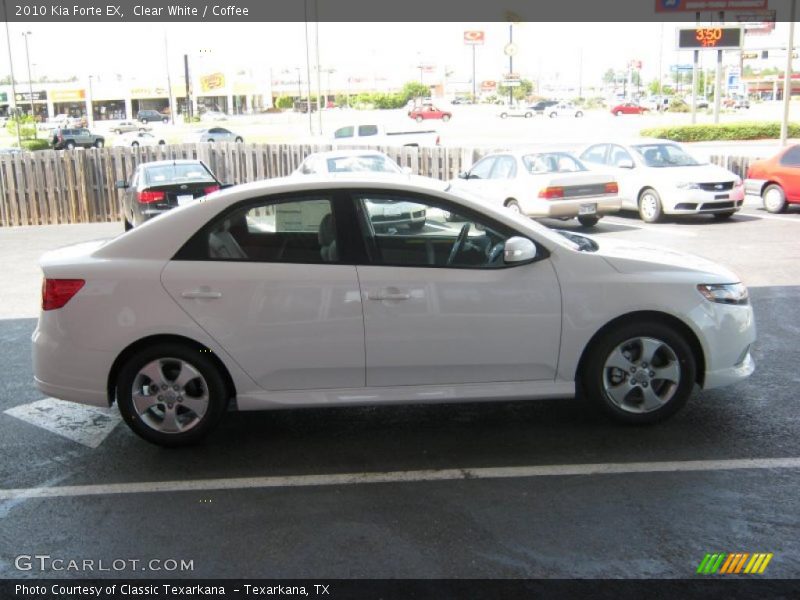 Clear White / Coffee 2010 Kia Forte EX