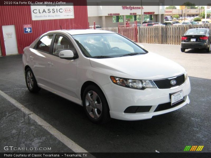 Clear White / Coffee 2010 Kia Forte EX