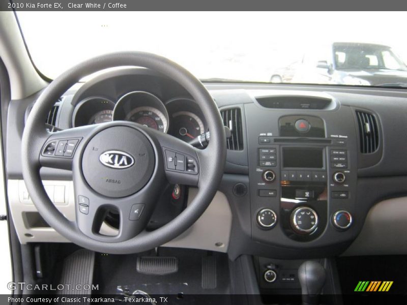Clear White / Coffee 2010 Kia Forte EX