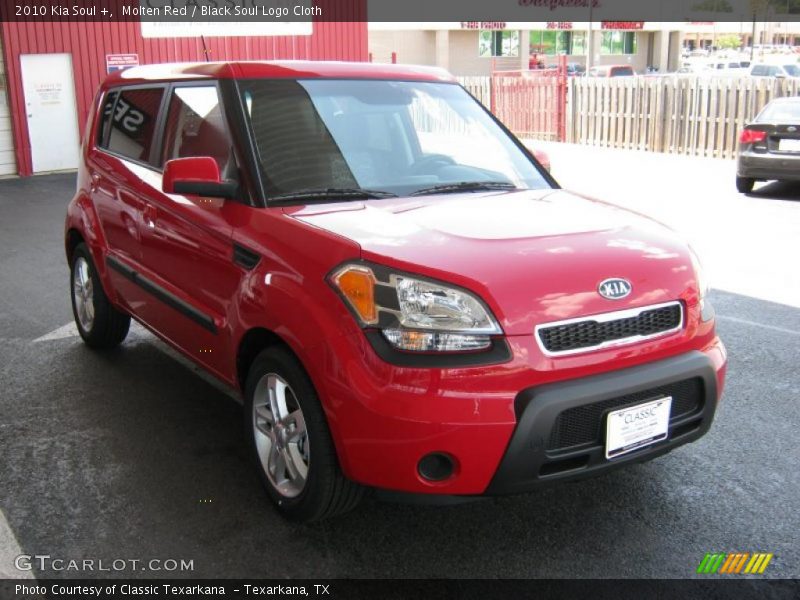 Molten Red / Black Soul Logo Cloth 2010 Kia Soul +
