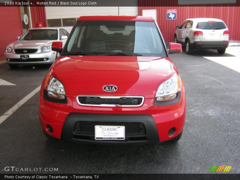 Molten Red / Black Soul Logo Cloth 2010 Kia Soul +
