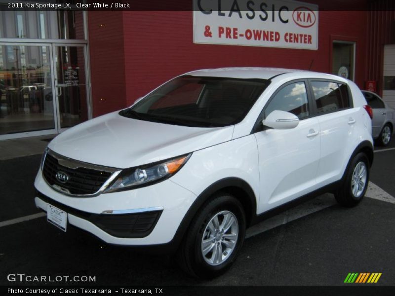 Clear White / Black 2011 Kia Sportage LX