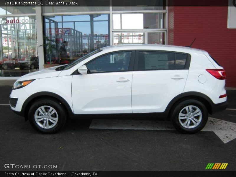 Clear White / Black 2011 Kia Sportage LX