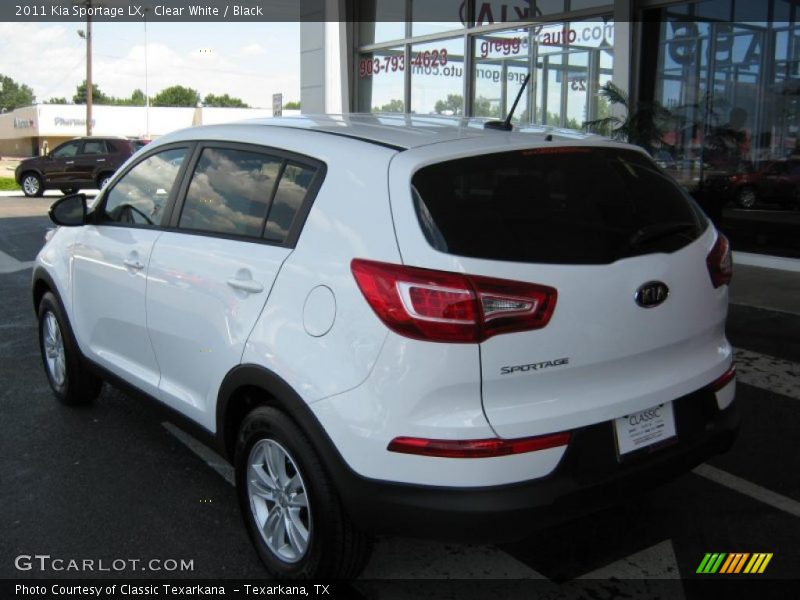 Clear White / Black 2011 Kia Sportage LX