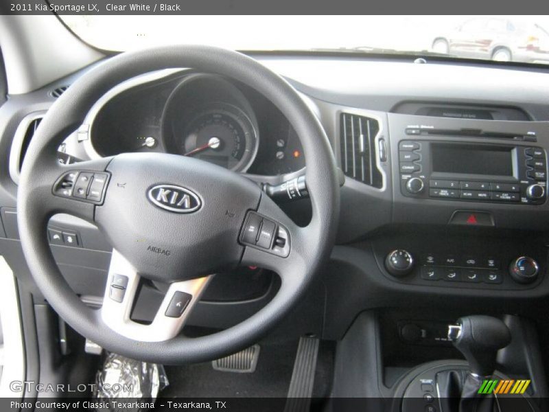 Clear White / Black 2011 Kia Sportage LX