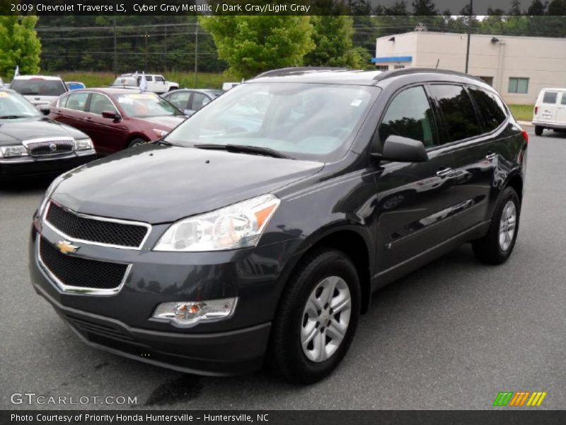 Cyber Gray Metallic / Dark Gray/Light Gray 2009 Chevrolet Traverse LS