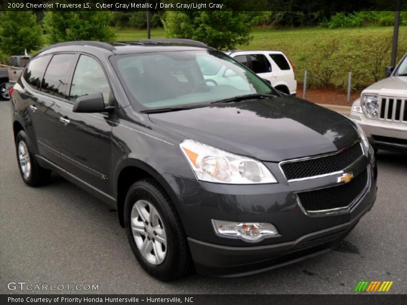 Cyber Gray Metallic / Dark Gray/Light Gray 2009 Chevrolet Traverse LS