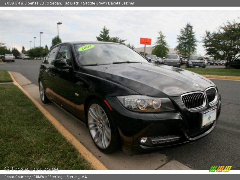 Jet Black / Saddle Brown Dakota Leather 2009 BMW 3 Series 335d Sedan