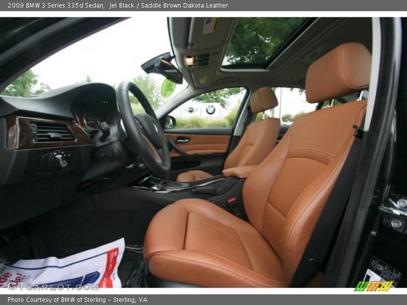 Jet Black / Saddle Brown Dakota Leather 2009 BMW 3 Series 335d Sedan
