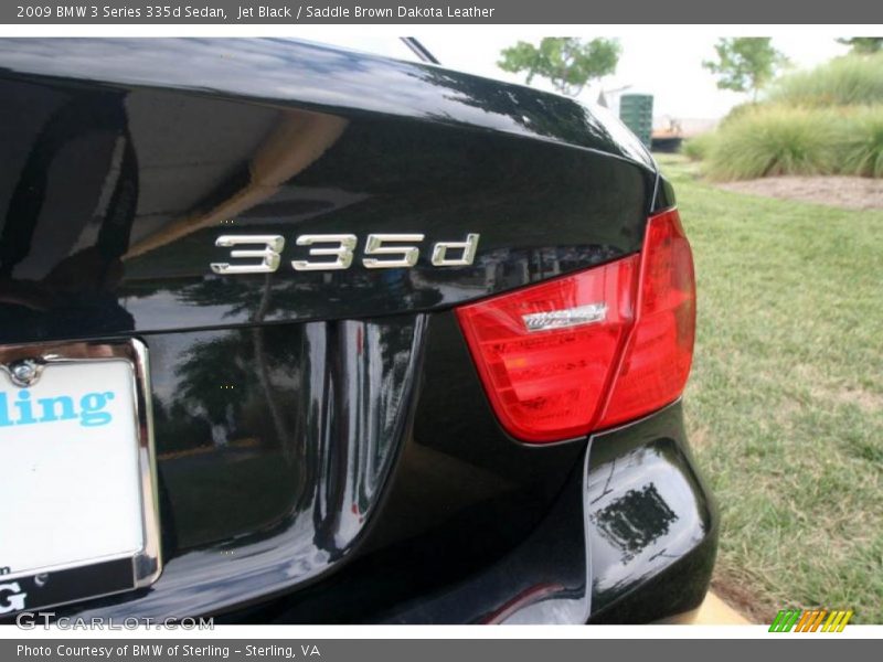 Jet Black / Saddle Brown Dakota Leather 2009 BMW 3 Series 335d Sedan