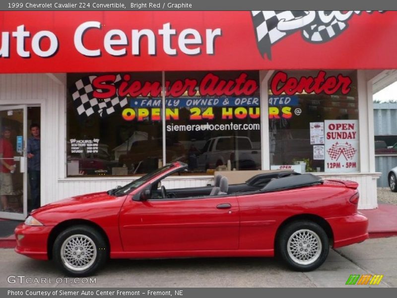 Bright Red / Graphite 1999 Chevrolet Cavalier Z24 Convertible