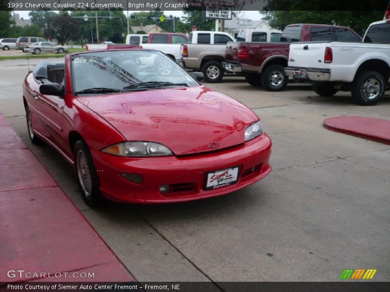 Bright Red / Graphite 1999 Chevrolet Cavalier Z24 Convertible