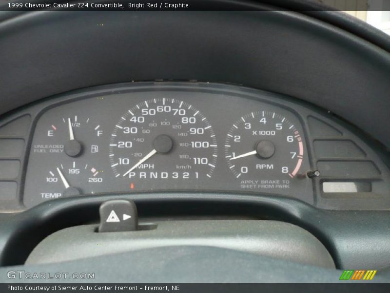 Bright Red / Graphite 1999 Chevrolet Cavalier Z24 Convertible