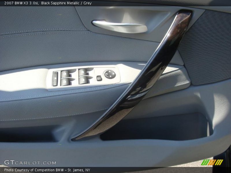 Black Sapphire Metallic / Grey 2007 BMW X3 3.0si