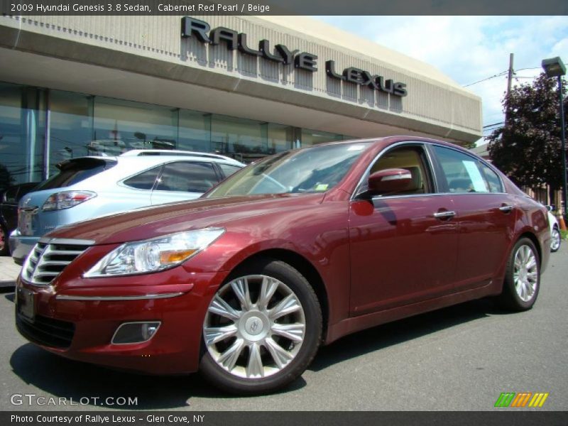 Cabernet Red Pearl / Beige 2009 Hyundai Genesis 3.8 Sedan