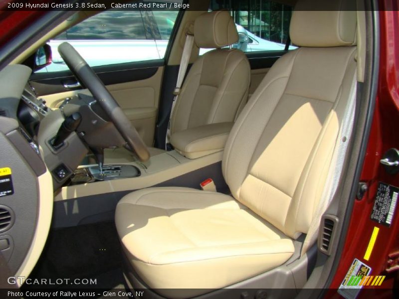 Cabernet Red Pearl / Beige 2009 Hyundai Genesis 3.8 Sedan